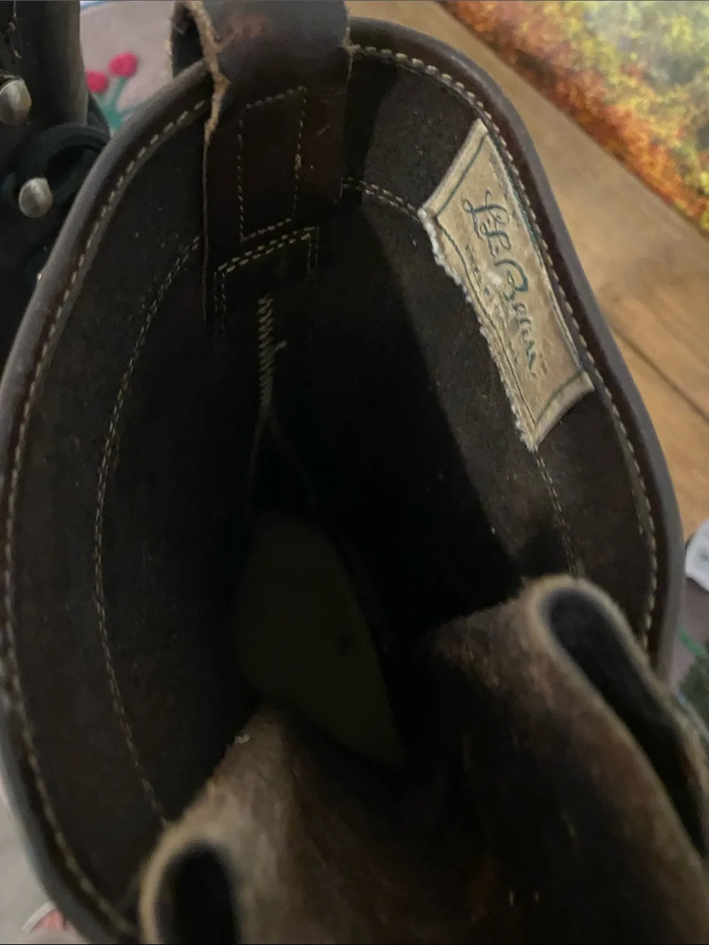 Vintage L.L Bean Men's Dark Brown Lace-Up Waterproof Hunting Boots,